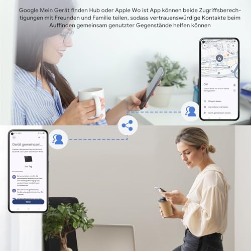 ATUVOS New Dual System Air Tag Card Pro for Android & iOS, Rechargeable Wallet Tracker Card Compatible with Google Find My Device or Apple Where? App, Item Finder, Thin 1.6 mm, Pack of 2