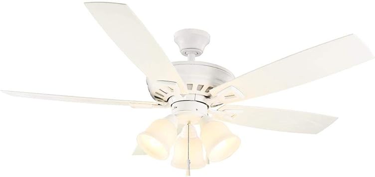Gazelle 52 In Led Indoor Outdoor Matte White Ceiling Fan With