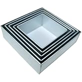 5 Tier Square Baking Pan Set Multilayer Cake Molds For Birthday Anniversary Wedding 6,7,8,9,10 Inch - All 3 Inch Deep