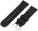 Voguestrap TX2225BK Allstrap 22mm Black Regular-Length Silicone Sport Band Watchband