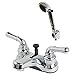 Builders Shoppe 2009CP/4120CP RV/Motorhome Non-Metallic Diverter Lavatory Faucet with Matching Hand Held Shower Set Chrome Finish