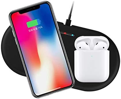 Airpods Wireless Charger, Zariavo 2-in-1 Qi Wireless Charger 7.5W Fast Charger Charging Pad for Airpods, for Apple Watch Series 4 40/44mm, for iPhone x/xs/xs max/xr