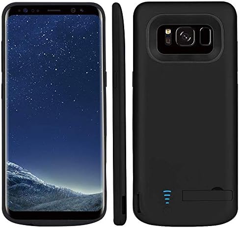 Soconic 5000mAh Battery Case For Galaxy S8 Portable Charger Case Rechargeable External Battery Pack Power Bank Case Kickstand Backup Extended Battery Charging Case Cover For Samsung Galaxy S8