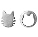 Wicary Cute Cat Earrings S925 Sterling Silver Ear Studs Set of 3 pairs