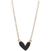 QiaTsed Gold Necklaces for Women Trendy Pendant Necklace Pearlescent Love Necklace Non-Tarnish Ideal Jewelry Gift for Women