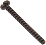 Nylon 6/6 Pan Head Machine Screw, Black, Slotted Drive, M2.5-0.45 Thread Size, 25 mm Length, Fully Threaded, USA Made (Pack of 100)