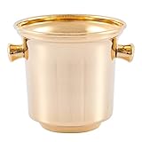 Ice Bucket with Handles, Double Wall Gold Plating