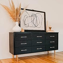 goldenwarm 5 Pack Crystal Drawer Knobs Gold Cabinet