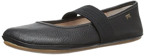 Camper Kids Right Classic Ballet Flats (Toddler/Little Kid/Big Kid),Black/Black/Kito Miel,31 EU(13 M US Little Kid)