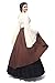 NSPSTT Womens Renaissance Medieval Costume Victorian Dresses Gown Scottish Dress,DarkBrown L