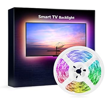 NiteBird Smart TV Backlight Work with Alexa Google Home,Sync to Music WiFi LED TV light 9.2Ft Kit for 32'' to 60'' TV, Waterproof 5050 RGB Strip Light with Controller, Dimmable