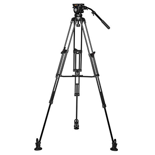 Ikan EG05A2 Two Stage Aluminum Tripod with GH05 Head (Black) (Certified Refurbished)