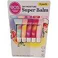 eos Organic 24H Moisture Super Balm, 5 Pack, Watermelon Frose, Mango Melonade, Honey Apple, Coconut Milk, Birthday Cake Flavors