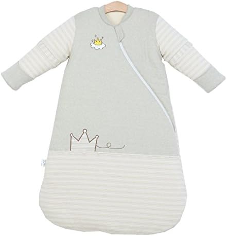 Chilsuessy Winter Baby Sleeping Bag 1 Piece, Removable Sleeves, Front 3.5 Tog, Back 2.5 Tog, Green, XXL/Body Height 39.3"-47.2"