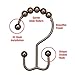 2lbDepot Shower Curtain Rings Hooks - Bronze Finish - Premium 18/8 Stainless Steel - Oil Rubbed Double Hooks with Easy Glide Rollers Rust Resistant - Six Finishes Available - Set of 12 for Shower Rod