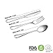 Premium Quality 18/8 Stainless Steel Fork,Knife,and Spoon in Case,Travel Utensils with Case,Reusable Camping Silverware Set,Portable Design for Travel,Lunch Box,Dorm,Work,Picnic