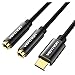 Type C to 3.5mm Headphone Jack Audio Adapter, Vention USB C Male to Double 3.5mm Cable Audio Adapter Converter External for Moto Z Series, Macbook Pro, LeEco, Samsung S8 /S8 Plus,etc.