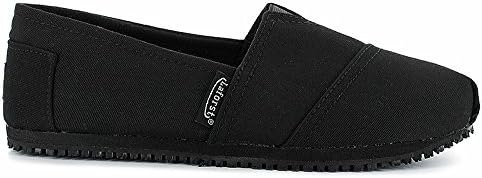 Dale 3312 Womens Work Slip Resistant Flat Slip On Shoes Black 10