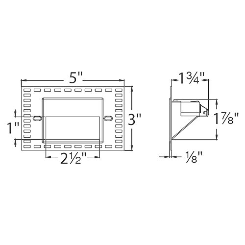 WAC Lighting WL-LED100TR-C-WT 120V Trimless Horizontal Step Light, 3000K