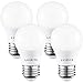 LUXRITE A15 LED Bulb 40W Equivalent, 7W, 5000K (Bright White), 600 Lumens, Enclosed Fixture Rated, Dimmable Ceiling Fan Light Bulbs, E26 Medium Base, UL Listed - Indoor and Outdoor (4 Pack)