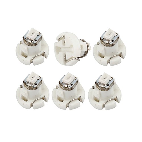 6 Pcs T3 Red 3020 SMD LED Car Dashboard Signal Light Bulb 12V Internal