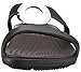 Crocs Women's Sanrah Hammered Met W Flat Sandal, Black/Black, 9 M US