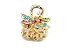 Yeshan Set of 12pcs Butterfly Design Golden Alloy Mini Claw Clip,with Rhinestone and Crystal Jaw Hair Clip