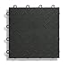 BlockTile B1US4227 Garage Flooring Interlocking Tiles Diamond Top Pack, Black, 27-Pack