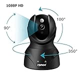 Fsmart Dome Wireless Surveillance Monitors Pan/Tilt/Zoom Wifi Security System 1080P Two-way Audio Night Vision Motion Detection Baby Pet Monitor Indoor IP Camera App Control