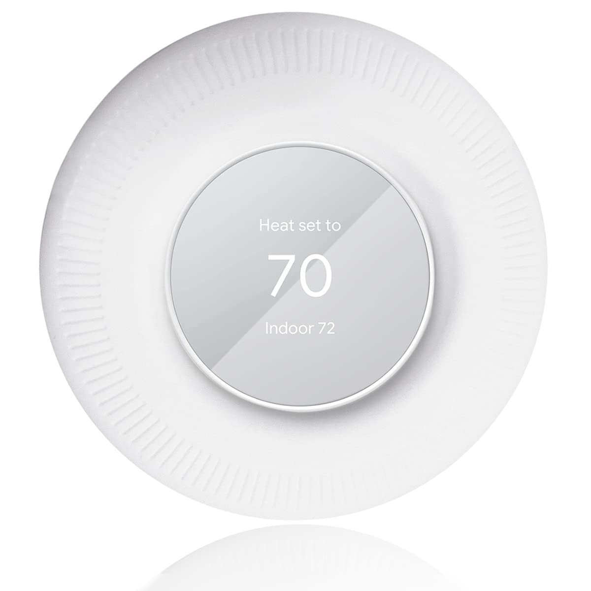 Wall Plate Cover Compatible with Google Nest Thermostat, Silicone Fingerprint Resistant Bracket Mount Trim Kit for Nest Thermostat, Complementary Design Easy to Install Backplate for Home, White