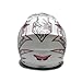 TMS Youth Kids White Pink Butterfly Dirt Bike ATV Motocross Off-road Helmet DOT with Goggles and Gloves (Medium)