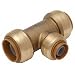 SharkBite U412LFA Plumbing Fitting, 3/4 inch x 3/4 inch x 1/2 inch, Brass primary