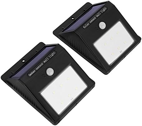 SucceBuy Solar Sensor Light 10PCS 6LED Solar Light Motion Outdoor Wall Lamp Garden Solar Powered Motion Detector Lights For Garden With Motion Activated Auto On/Off
