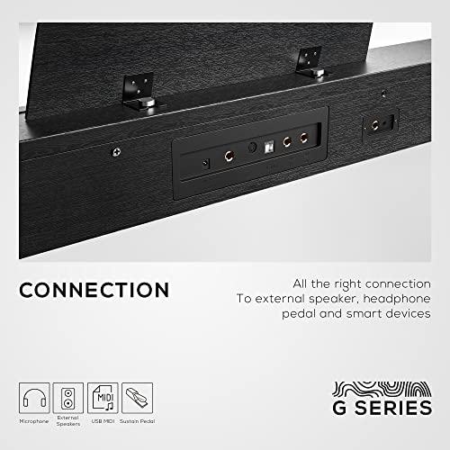 SOUIDMY G110 88 Key Digital Piano Keyboard with Grained Wood