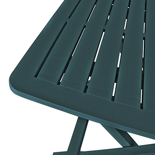vidaXL Bistroset 3-TLG. Klappbar Balkonset Balkonmöbel Gartenmöbel Gartenset Gartengarnitur Sitzgruppe Tisch 2 Stühle Kunststoff Grün – Bild 6