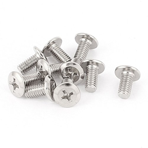 M6 x 12mm Phillips Flat Head Countersunk Bolts Machine Screws 10 Pcs
