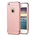 iPhone 5S case, iPhone SE Case, Vansin 3 In 1 Ultra Thin and Slim Hard Case Coated Non Slip Matte Surface with Electroplate Frame for Apple iPhone 5, iPhone 5S, iPhone SE -- Rose Gold
