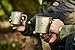 finessCity Camp Mug with/Without Lid, Strong & Lightweight Camping Mug with Measurement Marks, Folding Titanium Cup for Backpacking/Hiking/Camping in Cloth Case (600ml, Mug Without Lid)
