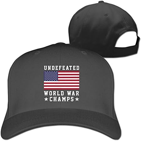 Undefeated World War Champs Flag Style Sunscreen Caps Flat-Along Trucker Hat