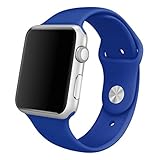 Creazy® New Fashion Sports Silicone Bracelet Strap Band for 42mm Apple Watch ,Blue