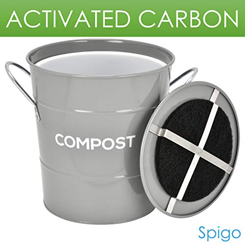 Replacement Kitchen Compost BIN Filter by Spigo, Made with Activated