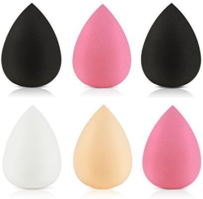 Eastrin Makeup Sponges, Beauty Makeup Blender, 6 Pieces Makeup Blender Set Blending Cosmetic Make up Sponges Makeup Applicators Foundation Sponge Buds Egg Shaped for Concealer, Contouring, Powder