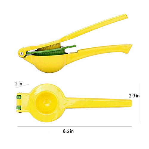 Chefbar Top Rated Premium Quality Metal Lemon Lime Squeezer - Manual Citrus Press Juicer FreshForce Citrus Juicer Aluminum Lime Squeezer Yellow (Renewed)