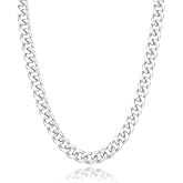 MOLAYES Solid 925 Sterling Silver 3.5/5/7/10mm Cuban Link Curb Chain Necklace for Men Women 925 Sterling Silver Chain 16-30 Inches Made in Italy