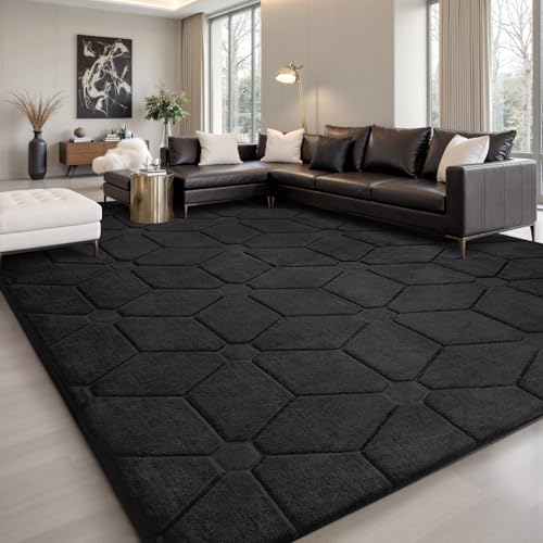Treeboy Teppich Wohnzimmer 160X230Cm, Teppichd Grau Moderne Waschbarer Teppich, Flauschige Carpets Schlafzimmer Carpet Gegend Kurzflor Wohnzimmerteppich Flauschig Rutschmatte Kinderzimmer Teppiche