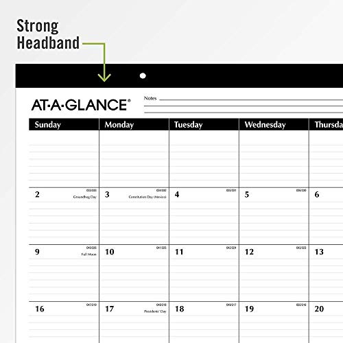 ATAGLANCE 2020 Desk Calendar, Desk Pad, 213/4" x 17", Standard