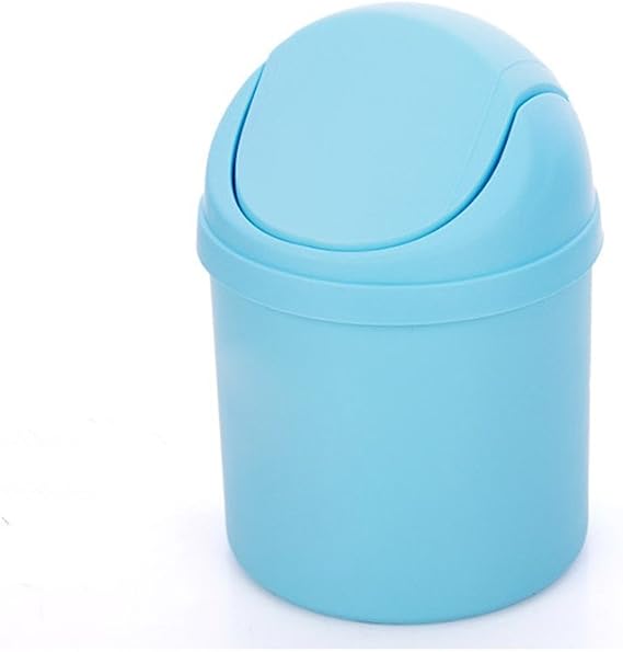 Petite poubelle - Poubelle de bureau en acier inoxydable avec couvercle