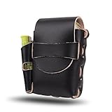 Handmade Gifts Genuine Leather Cigarette Case With lighter Holder (For King Size& 100’s) Black