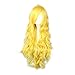 Women's Anime Cosplay Wigs Long Fluffy Curly Wavy Hair Halloween Daily Party With Bangs Fringe Hairstyles(Yellow)