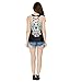 Ensasa Women's Fashion Skull Flower Camisole Halter Top Sleeveless T-Shirt, XX-Large